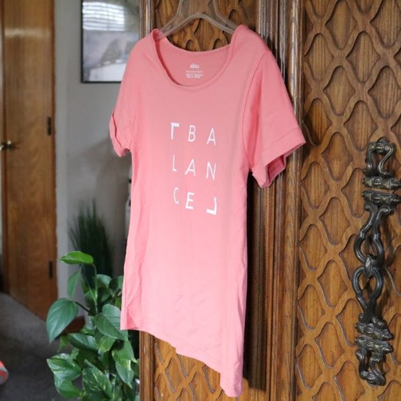Zuell BALANCE Graphic Crew Neck Tee - Coral, S - Picture 5 of 16